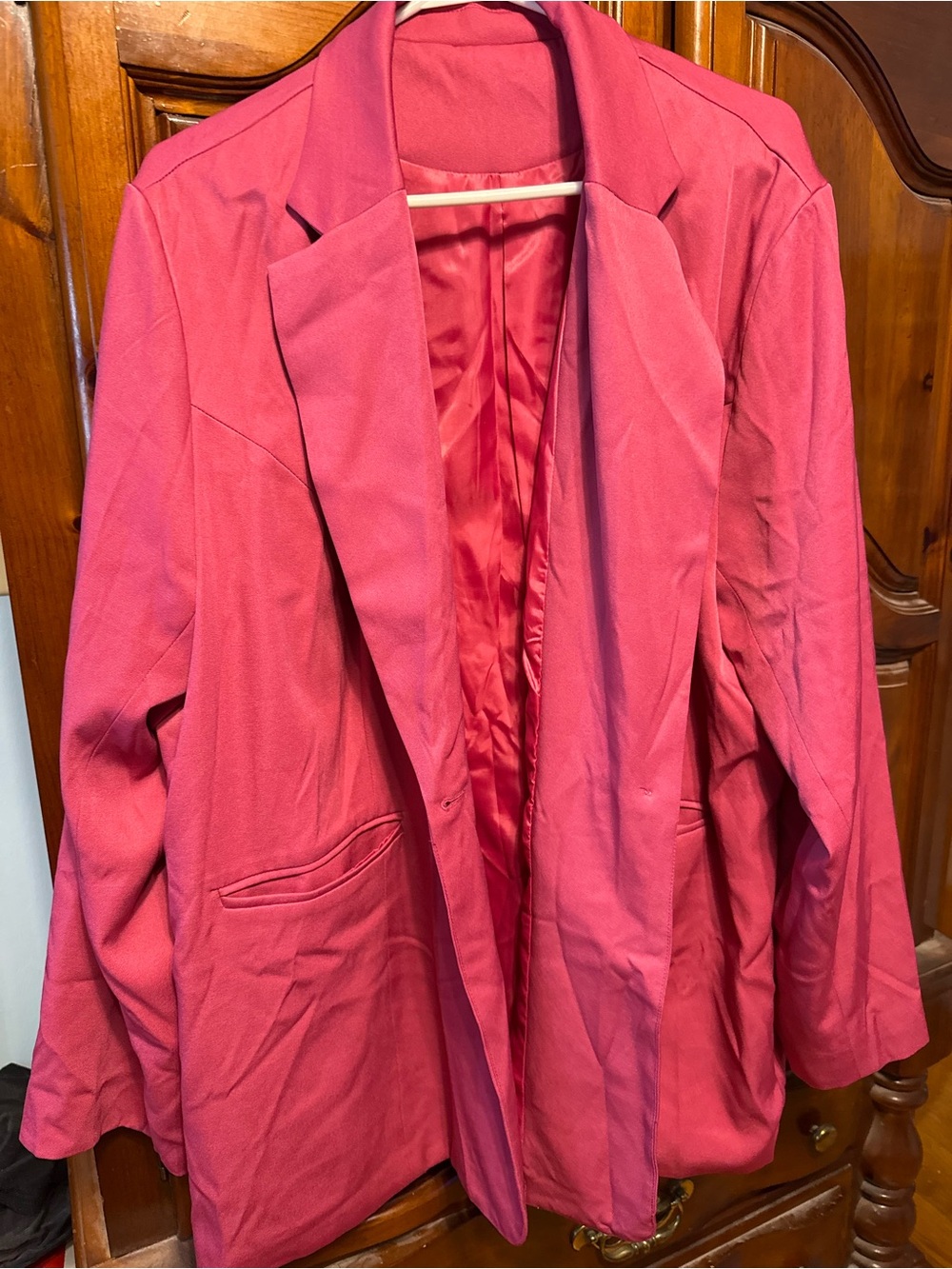 Women's Pink Blazer Jacket - Classic Open-Front Style - 3x